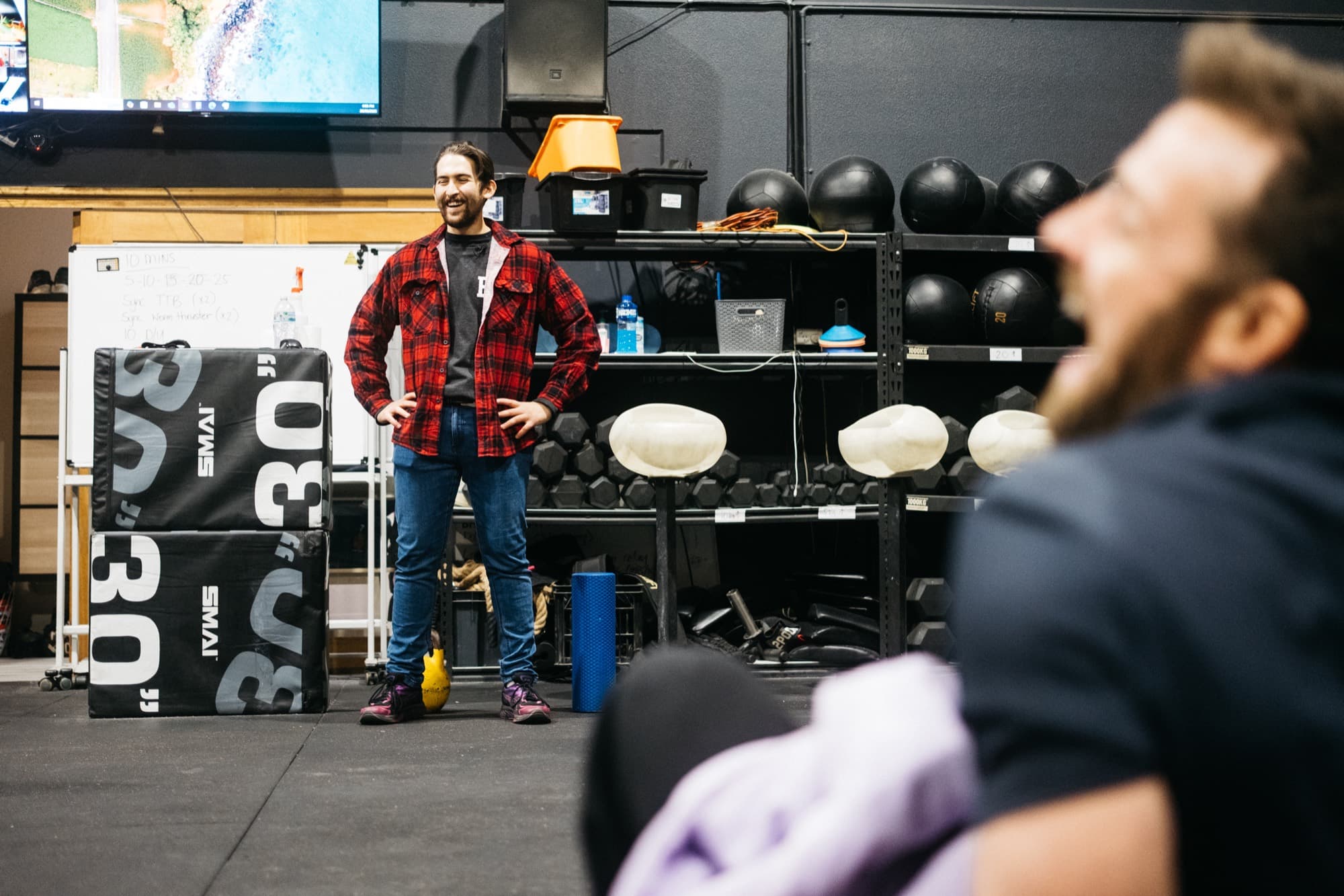 One-to-one coaching on the gym floor